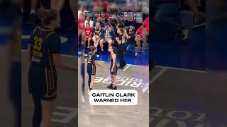 Caitlin Clark Warned her Defender caitlinclark wnba shorts [upl. by Neffets]