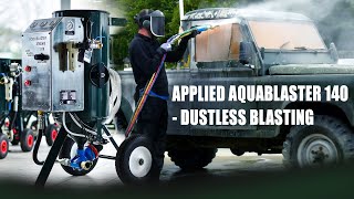 Dustless Blasting a Land Rover Defender  AquaBlaster  Wet Sandblasting [upl. by Ainafets]