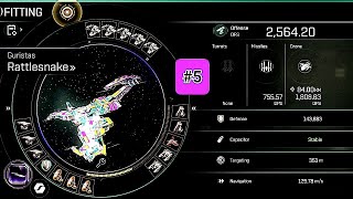 FACTION RATTLESNAKE 5 DRONE 555 T9  EVE ECHOS MOBILE  FARMING HIGH SECURITY  NO COMMENTARY [upl. by Aytak]