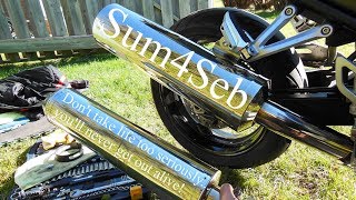 How to change exhaust on Suzuki Bandit 1250S ¦ Sum4Seb Motorcycle Video [upl. by Haldi]