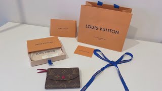 Unboxing Louis Vuitton Rosalie Coin Purse 開箱 LV [upl. by Anibla]