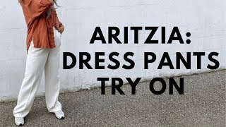 Aritzia Dress Pants Try On [upl. by Sublett]