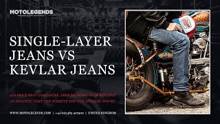 Singlelayer motorcycle jeans vs Kevlar motorcycle jeans [upl. by Ilera661]