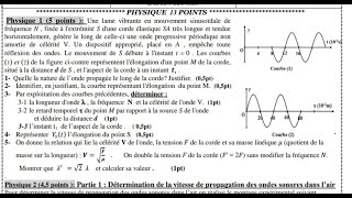 devoir 1 semestre 1 ondes mécaniques 5pts [upl. by Jacqueline]