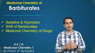 Sedative amp Hypnotics Part 2 Barbiturates Medicinal Chemistry  SAR of Barbiturates [upl. by Buffo]