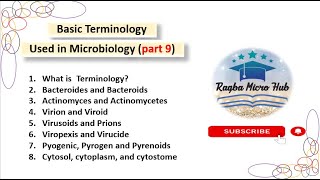 Basic terminology in microbiology part9 microbiologylecture raqbamicrohub [upl. by Barabbas]