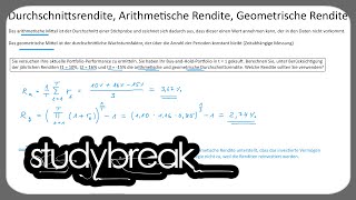 Durchschnittsrendite Arithmetische Rendite Geometrische Rendite  Asset Management [upl. by Thackeray]