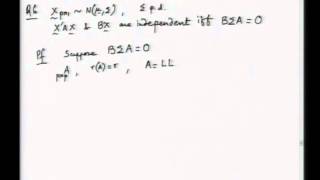 Mod01 Lec05 Multivariate normal distribution  III [upl. by Webster]