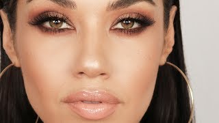 Matte Brown Smokey Eye Makeup Tutorial  Get Ready With Me  Eman [upl. by Aneras]