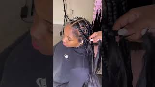 How to do large knotless box braids  watch me work knotlessbraids boxbraids [upl. by Gavriella320]