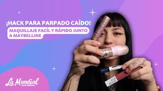 Truco de Delineado para Párpados Caídos  Maquillaje Fácil y Rápido con maybelline [upl. by Tonjes]