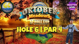 Master QRFR Hole 6  Par 4 YOLO EAGLE  Oktober Meadows 9hole cup Golf Clash Guide [upl. by Assedo]