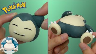 Pokemon Figures Making  Snorlax  Clay Art  Pokemon toys [upl. by Llain]