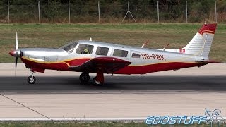 Piper PA32R300 Cherokee Lance HBPBK  Close view Takeoff from Split airport SPULDSP [upl. by Metzger]