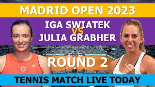 Iga Swiatek Vs Julia Grabher  MADRID OPEN 2023  Round 2  WTA [upl. by Aznecniv622]