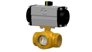 Valworx Air Actuated Lead Free Brass 3way TPort Ball Valves [upl. by Latsyrk]