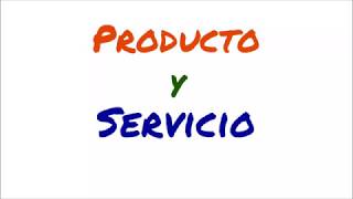 Producto y servicio definición y diferencias [upl. by Hooge]