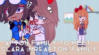 Afton family to meet Clara Mrs Afton familyAfton familyGacha FNaF [upl. by Macfadyn]