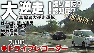 「ヤダ、怖い」黒い車がさらにこの後、前代未聞のとんでもない行動に出る 高齢ドライバー 逆走車 信号無視 認知症 【社会問題】 ドラレコ [upl. by Maillil]