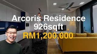 Arcoris Residence926sqft 2 bedroom  l2 bathroom walking distance to Kiara 163 mall Mont Kiara [upl. by Alduino]