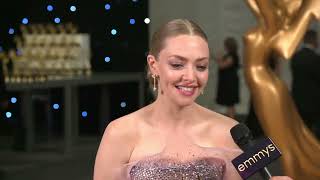 Amanda Seyfried Interview after winning Emmy Award [upl. by Ocirred]