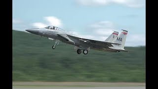 Fenway Park flyover departures amp returns of four F15 Eagles  July 15 2017 [upl. by Kopans]