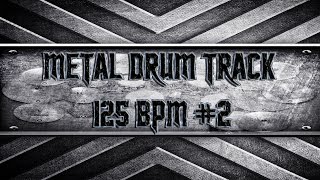 Rammstein Style Metal Drum Track 125 BPM HQHD [upl. by Tare]