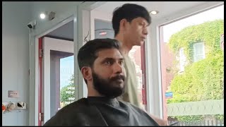 Barbers haircut push back hairstyles [upl. by Yrahk]