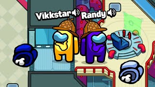 Teaming Up With Vikkstar Among Us Proximity Mod [upl. by Marder]