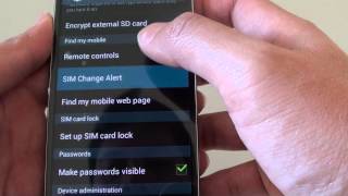 Samsung Galalaxy S4 How to EnableDisable SIM Change Alert [upl. by Ramirol]