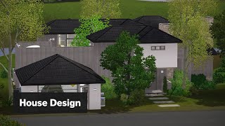 Modern Family House with a Courtyard • The Sims 3 House Design Speed Build [upl. by Metcalf]