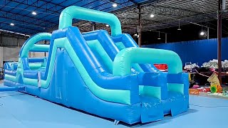 Custom Blue Obstacle Course inflatablesforsale inflatablesale inflatablessale [upl. by Willner]