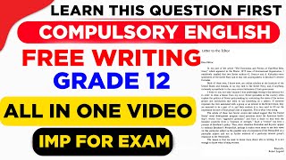 Grade 12 English Free writting One shot video quick revision  Grade 12 english [upl. by Virgy]