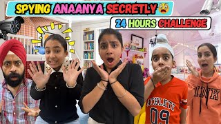 Spying Anaanya Secretly 24 Hours Challenge  Ramneek Singh 1313  RS 1313 VLOGS [upl. by Ardath]