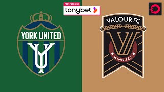 HIGHLIGHTS York United FC vs Valour FC Sept 8 2023  Presented by tonybet [upl. by Alliuqahs]