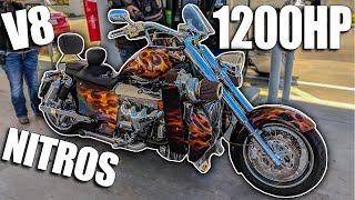 1200HP TWINSUPERCHARGED V8 NITROUS MOTORCYCLE [upl. by Airitak]