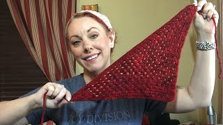 5 Make with Me  Crochet Hair Bandanna aka Kerchief  My crochet and Knit Vlog [upl. by Naret]