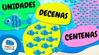 UNIDADES DECENAS Y CENTENAS  Matemáticas para Niños  Happy Learning 🔢🧮 [upl. by Dhumma]