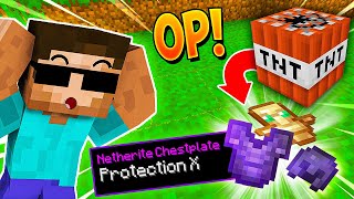 Minecraft But TNT Gives OP ITEMS [upl. by Kyd]