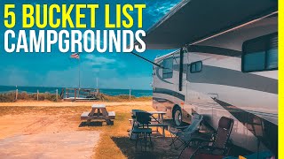 Top 5 Best Campgrounds In America MUST SEE Campsites for RV Living [upl. by Annaegroeg]