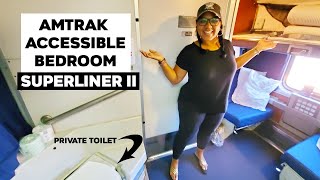 Amtrak Accessible Bedroom Tour  Superliner II [upl. by Ainorev]