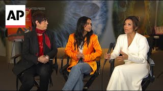 Becky G Eva Longoria Diane Warren talk The Fire Inside  AP interview [upl. by Idell]