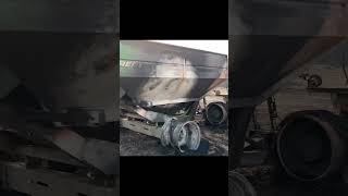 Fire engulfs tractor and grain cart [upl. by Roydd]