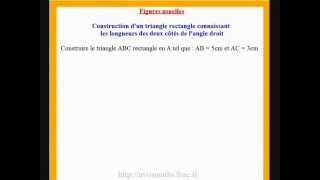 6ème cours de maths sur la construction dun triangle rectangle [upl. by Evers]