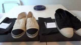 SOLD Chanel Espadrilles Canvas 2 color BlackWhite  WhiteBlack in size 39 [upl. by Retepnhoj]