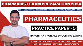 PHARMACEUTICS  PHARMACIST EXAM PREPARATION  RRB  HSSC  MPPEB  TNMRB  PRISON DEPARTMENT  SSC [upl. by Assirol]