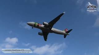 Storm Eunice TAP Air Portugal Struggle to Land at Heathrow [upl. by Aihtnic]