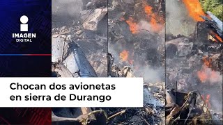 Chocan avionetas en Durango aún no se sabe cuantas víctimas dejó este accidente [upl. by Nilrac]