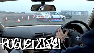 Santa Pod DWYB  GoPro POV  BMW E46 323i Drifting [upl. by Rednael]