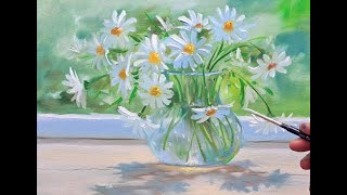 Chamomile oil painting Vugar Mamedov [upl. by Munniks758]